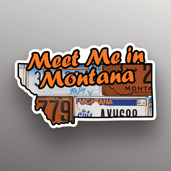 Meet Me In Montana  State Shape  Great Gift Idea Single 5 Inch Magnet  Made in The USA  Car Auto Tool Box Refrigerator Magnet S11851