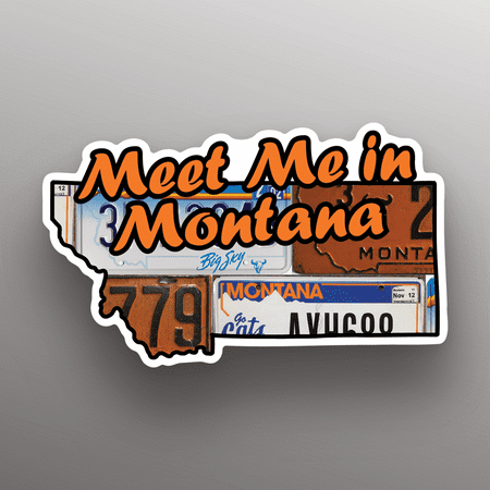 

Meet Me In Montana State Shape Great Gift Idea Single 5 Inch Magnet Made in The USA Car Auto Tool Box Refrigerator Magnet S11851