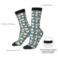 thumbnail image 4 of KLL Eggs Toast Bacon And Arugula Print Cool Socks Men's Women's Crew Socks Funny Crazy Novelty Stockings, 4 of 6