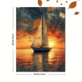 thumbnail image 3 of Qisvanset 12x16 Inch Framed Canvas Wall Art Monet Style Vintage Sailboat Nautical Boy Kids Nursery Art Print, 3 of 8