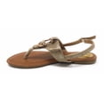 thumbnail image 4 of Victoria K Women's Gold Buckle Metallic Sandals, 4 of 4