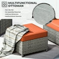 thumbnail image 6 of XIZZI Outdoor Patio Furniture Set 12 Pieces Wicker Sectional Conversation Set No Assembly Modular Sofa Chair Set,Orange, 6 of 12