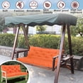 thumbnail image 2 of YLLN Outdoor Swing Cushions with Backrest, Waterproof Porch Swing Cushions Replacement, 4" Thicken Bench Cushion with Ties for Backyard Patio Lawn Garden, 60*40 in, 2 of 8