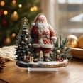 thumbnail image 4 of Diceymbol Christmas Santa Claus Ornament Acrylic Ornament Desktop Decoration Christmas Gift, 7.87 in, 4 of 6