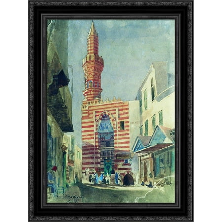 Cairo 20x24 Black Ornate Wood Framed Canvas Art by Makovsky, Konstantin