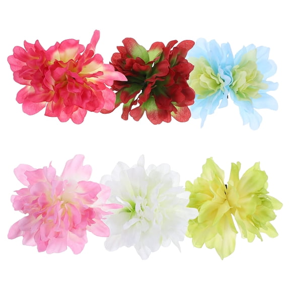 WRITWAA 6Pcs Faux Flower Hair Clips Hair Styling Accessory for Women Everyday Use Beige