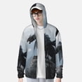 thumbnail image 2 of Balery Valley Gray Dragon Sudadera ligera de manga larga con capucha y protección solar UPF 50+ para hombre y mujer, ideal para pesca y running-Small, 2 of 7