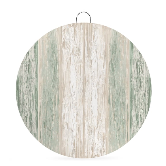 Welcome Sign for Front Door, Sage Green Wooden Round Metal Wall Art Wreaths, Farmhouse Brown Vintage Distressed Outdoor Indoor Wall Hanging Sign for Porch Decor Housewarming Gifts 7.9 Inch