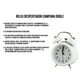 thumbnail image 3 of Reloj Despertador Campana Retro Analógico Estilo Vintage Alarma Decorativo Retro Retroiluminación (Blanco), 3 of 9