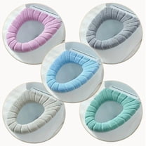 5 Piece Set Toilet Seat Cover , Soft  and Comfortable, Fits Most Toilets, Anti-Slip, Highly Absorbent, Perfect for Home Use