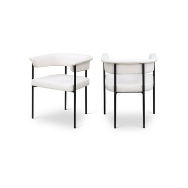 Meridian Furniture Malin Cream Vegan Leather Dining Chair (Set of 2)