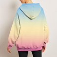 thumbnail image 5 of HAPIMO Rollbacks Hoodie Sweatshirt for Women Half Zip Pocket Drawstring Pullover Tops Gradient Color Long Sleeve Relaxed Womens Sweatshirt Teen Girls Clothes Beige M, 5 of 5