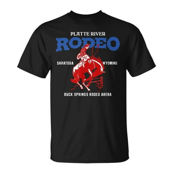 SR Platte River Rodeo Saratoga Wyoming Vintage Style T-shirt