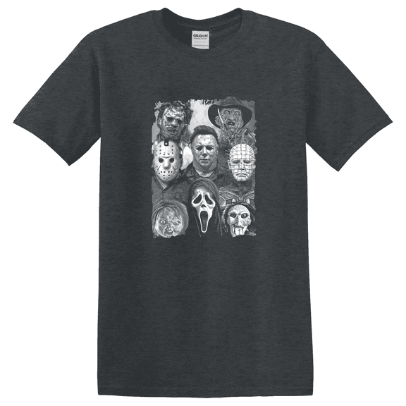 Horror Movie Villains Vintage Spooky Creepy Character T-shirt