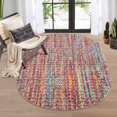thumbnail image 3 of FairOnly Multicolor 3'x5'Contemporary Non Slip Area Rug for Bedroom Stain Resistant Low Pile Herringbone Pattern Soft Floor Rug for Living Room Kitchen, 3 of 7