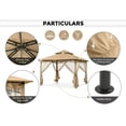 thumbnail image 3 of MASTERCANOPY 9 x 9ft Patio Gazebo with Double Roof and Mesh Walls, Khaki, 3 of 8
