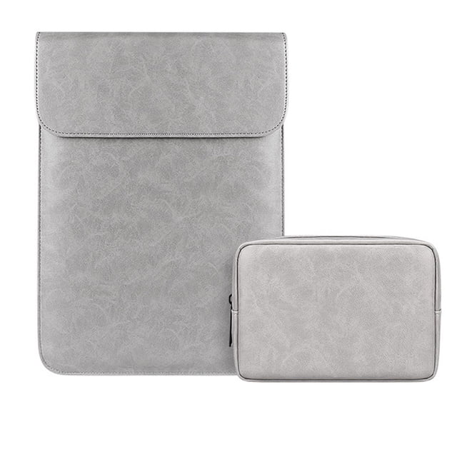 Laptop Sleeve Case Compatible with MacBook Dell, with Small Bag, Faux Suede Leather Notebook Computer Liner Bag Protective Holste