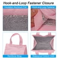 thumbnail image 3 of Insulated Lunch Bags, 2Pack 10"x6"x13" 8"x5"x9" Portable Containers Bag Pink, 3 of 6