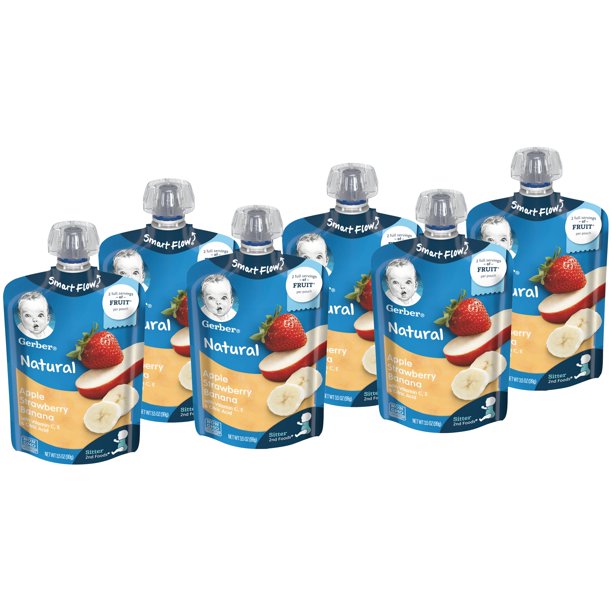 Gerber 2nd Foods Apple Strawberry Banana Baby Food, 3.5 oz
