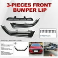 thumbnail image 4 of Ikon Motorsports Front Bumper Lip Compatible With 2021-2022 Honda Accord Carbon Fiber Print IKON V1 Style PP 3PCS Front Lip Splitter Kit, 4 of 7