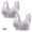 Purple, variant on WREESH 2 Pack Push-Up Bra Ladies Wireless Comfortable No Underwire Bras Breathable Gathering Front Opening Buckle Bra Women Underwear Beige
