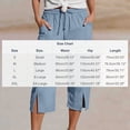 thumbnail image 3 of Hurxie Womens Capris Pants High Waist Drawstring Comfy Casual Pants Lightweight Trousers Buttons with Pockets Gray,XL, 3 of 6