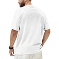 thumbnail image 3 of Kixjoy Big and Tall Shirts for Men Plain Crewneck Short Sleeve T Shirts 100% Cotton Lounge Soft Gym Shirts Loose Fit Lightweight Spring Mens T Shirts, White XL, 3 of 7