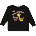 thumbnail image 3 of Inktastic My Great Grandma Loves Me- Cute Giraffe Boys or Girls Long Sleeve Toddler T-Shirt, 3 of 5