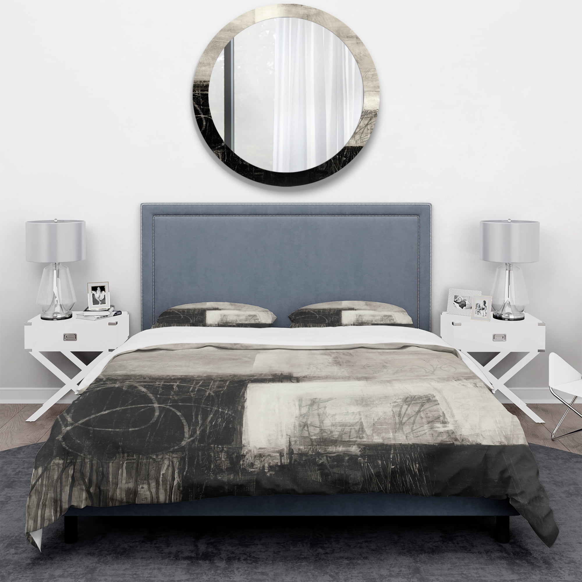 Designart 'A Geometric Day II' Geometric Duvet Cover Set