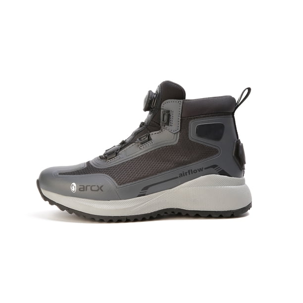 Botas de moto transpirables para todas las estaciones - Zapatillas de ciclismo de moto unisex,Gris,46