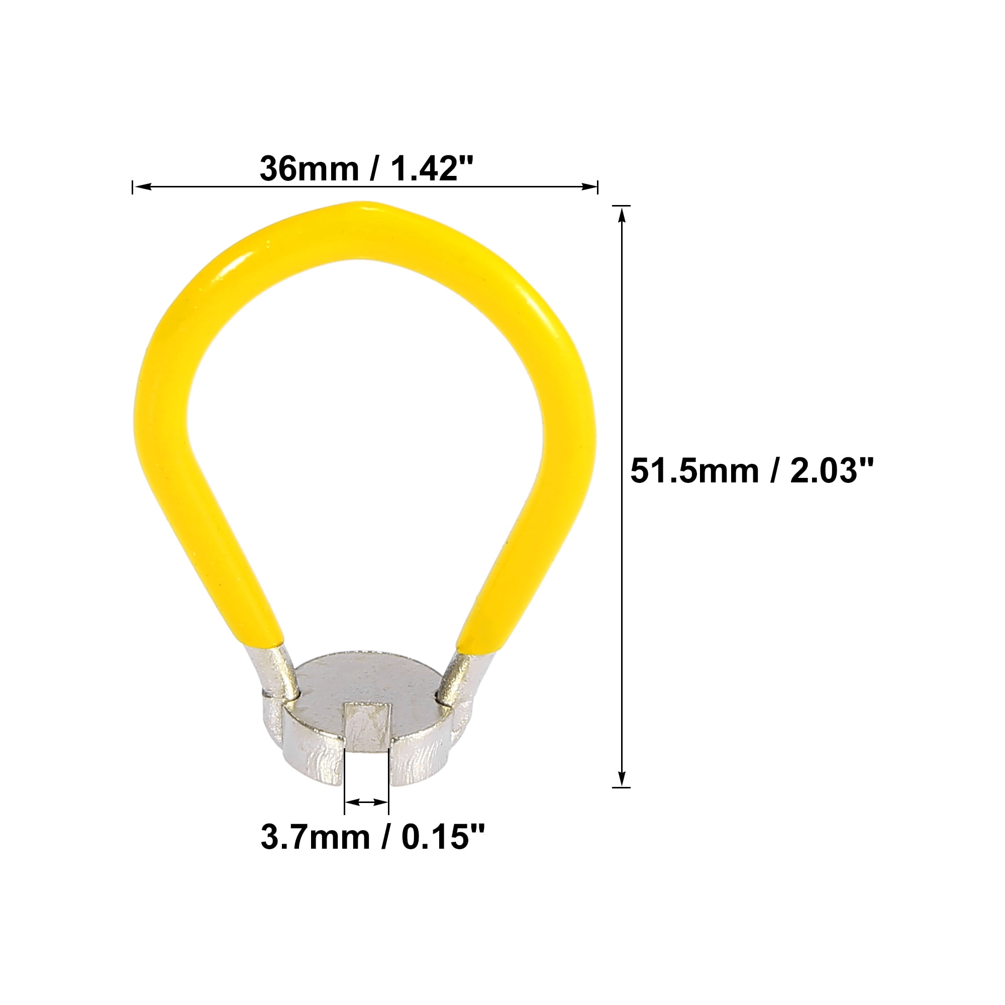 Unique Bargains 2pcs 3.7mm Bicycle Spoke Wrench Bike Cycling Repair Tool Yellow