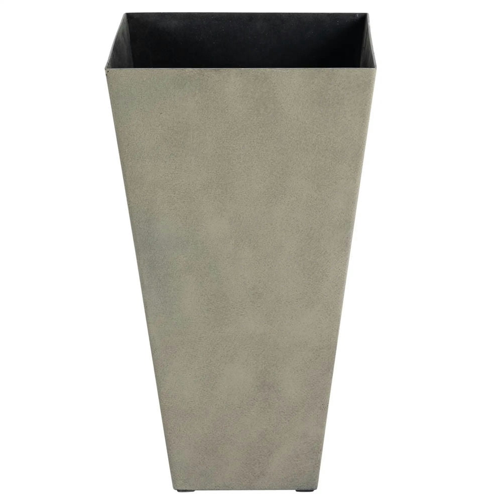 Topcobe Set of 3 Tall Planters with Drainage Hole, 28" Outdoor Flower Plant Pots, Indoor Planters for Porch Patio and Deck, Planters for Outdoor Plants, Raised Beds for Gardening, Gray