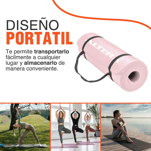 Tapete Para Yoga Altera NBR1216 C/ Correa Fitness 183 x 61cm Color