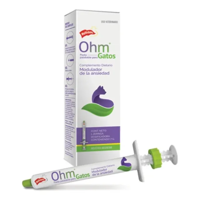 Holliday Ohm Gatos jeringa 7 g, Pasta palatable moduladora de la ansiedad