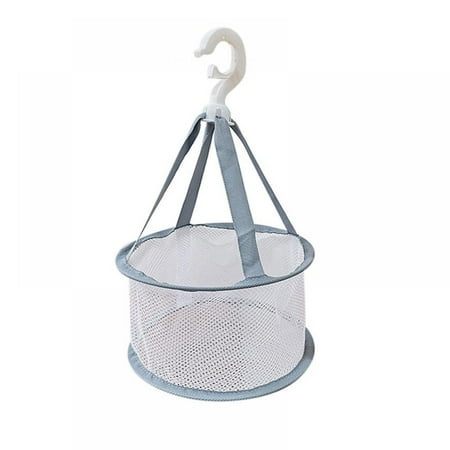 

Household Bra Drying Basket Hanging Net Mesh Storage Basket Bag Hanging Cage Windproof Foldable Mesh Laundry Bag Round Polyester Drying Net Pocket for Underwear Bra Socks