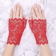 thumbnail image 5 of Lace Gloves Fingerless. Floral Bridal Gloves for Short Wedding Gloves Gift, 5 of 5