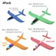 thumbnail image 1 of Kits de aviones de espuma para niños, juguete planeador volador con luz LED, juegos de aviones de tiro manual, juego al aire libre, modelo de avión, juguetes para niños, 4 paquetes de 50CM, 1 of 5