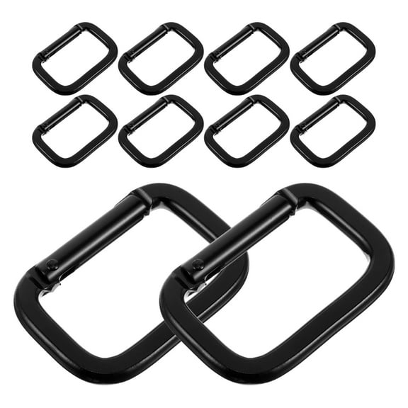 IDEANATEGRATE 10Pcs Carabiner Clip for Outdoor Enthusiasts D Rings Heavy Duty Quick Attachment