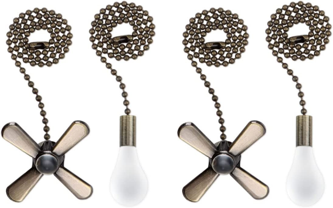 Ceiling Fan Pull Chain Light Bulb & Fan Pattern Pull Chain Pendant