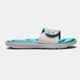 thumbnail image 2 of Under Armour Women's Sandals UA Ignite IX Slides Athletic Flip Flop 3022717, Gray/Blue, 7, 2 of 3