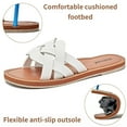 thumbnail image 3 of Ataiwee Women's Slide Sandals, Fashion Strappy Braided Slip On Flat Summer Shoes., 3 of 6