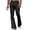 Black-05, variant on Rvwovn Men's Flare Dress Pants Slim Fit High Waist Bell Bottom Pants for Party Vintage Casual Wear