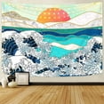 thumbnail image 1 of Tapestry Wall Hanging Sea Wave Sunset Tapestry For Bedroom Livingroom Wall Decoration, 1 of 5