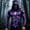 #271-Purple, variant on Ceisia Men Halloween Skull Lightning Printed Hooded Long Sleeve Top With Built‑In Face Mask Stretch Pullover for Halloween Cosplay Party Green XXXL Gift