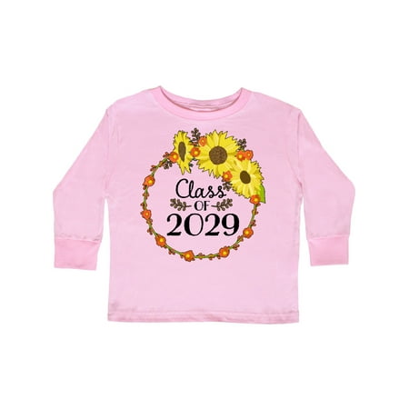 

Inktastic Class of 2029 Sunflower Wreath Gift Toddler Boy or Toddler Girl Long Sleeve T-Shirt