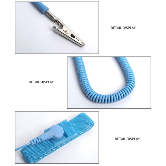 1.8M Anti-Static Wristband Strap Grounding Wrist Strap Prevents Static Build Up YIWEI
