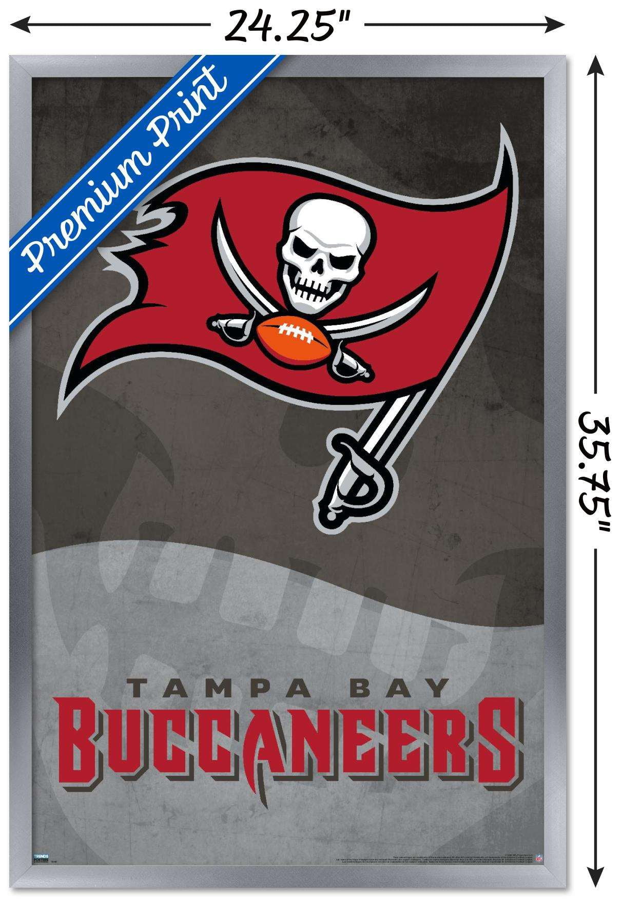 NFL Tampa Bay Buccaneers - Logo 20 Wall Poster, 22.375" x 34", Framed