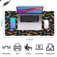 thumbnail image 5 of Long Mouse Pads for Desk,Black Cartoon Dinosaurs Names Pattern Desk Mats on Top Of Desks, Desk Mouse Pad Extra Large with 3mm Non-Slip Base and Stitched Edge for Gaming,Office,Work,Home 31.5"x15.7", 5 of 6