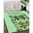 thumbnail image 2 of Ahgly Company Indoor Rectangle Patterned Green Snake Green Area Rugs, 7' x 9', 2 of 6