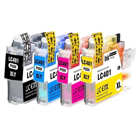 LC401XL Ink Cartridge High Yield Compatible for Brother MFC-J1010DW J1012DW J1170DW Printer ( 4 Pack)